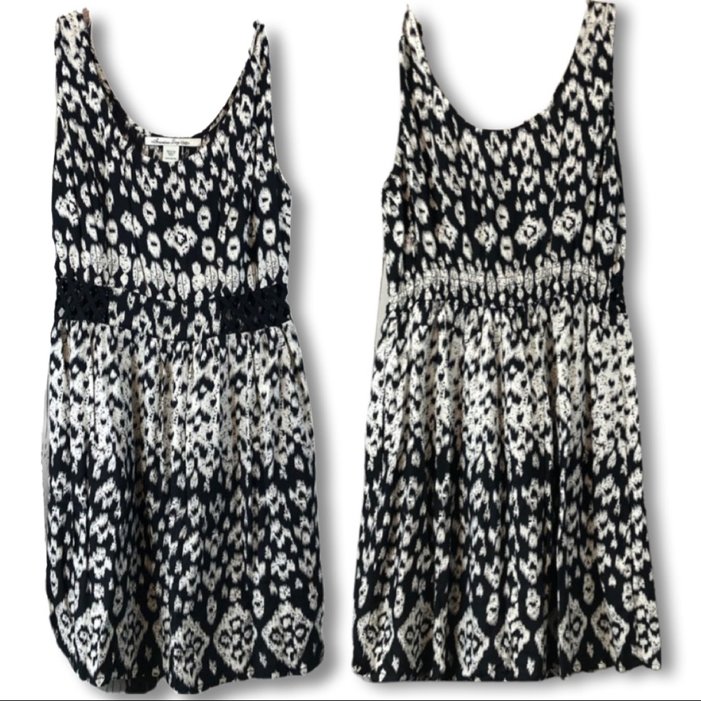American Rag | black white dress w/ side cutouts